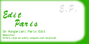 edit paris business card